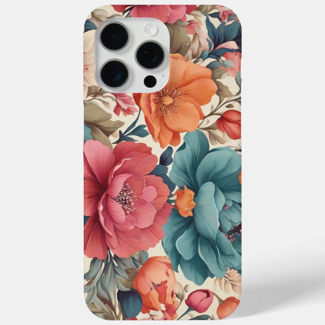 Case-Mate, Apple iPhone 15 Pro Max, Florals Case-Mate iPhone Case (Back)