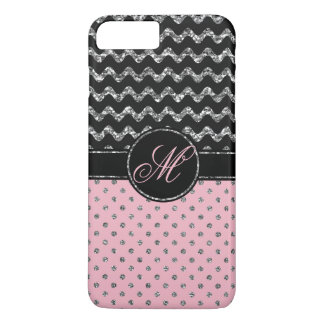 Case-Mate Case | Pink Glitter Chevron Monogram
