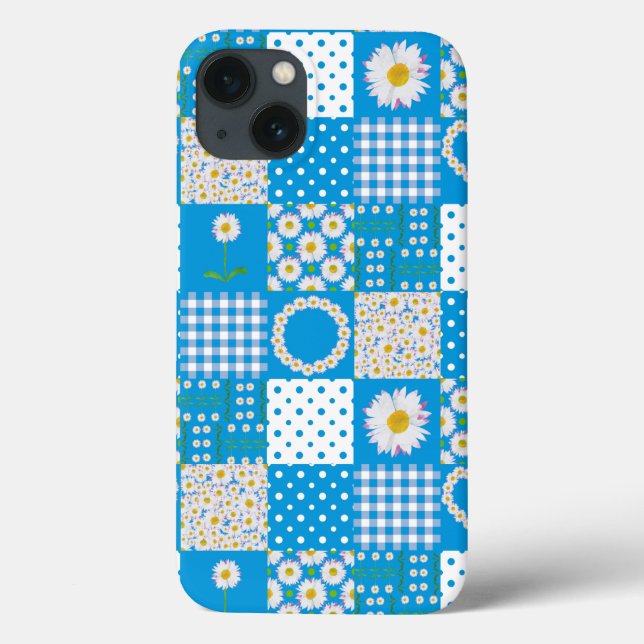 Case-Mate iPad Case: Daisy Chains, Faux Patchwork Case-Mate iPhone Case (Back)