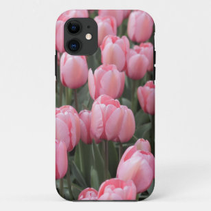Case-Mate iPhone Case Fleurs de tulipes à ressort rose