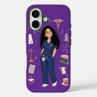 Coques de téléphone violettes pour pharmacien 3D m