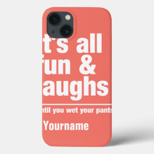 FUN & LAUGHS nom et coques de couleurs personnalis