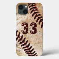 Numéro de maillot Cool Vintage Baseball Coques iPh