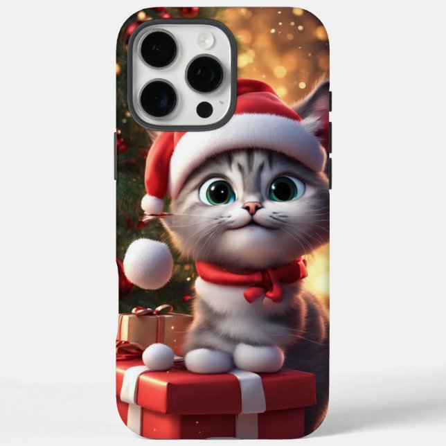 Case-Mate Phone Case, Cute kitten Christmas Design Case-Mate iPhone Case (Back)