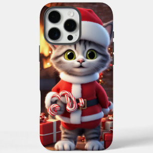 Case-Mate Phone Case, Cute kitten Christmas Design iPhone 16 Pro Max Case