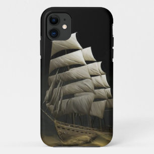 Case-Mate Pour iPhone Caravel bateau voilier désert nuit tempête coque
