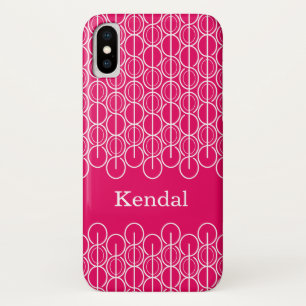 Case-Mate Pour iPhone Nommé ovales et lignes liées rouge blanc coque iph