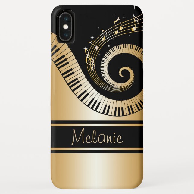 Case-Mate Pour iPhone Piano Keys et Gold Music Notes Galaxy Coque (Dos)