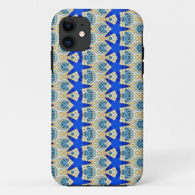 Case-Mate Pour iPhone rangées d'étoiles bleues coque (Dos)
