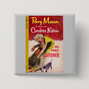 Case of the Careless Kitten book cover 2 Inch Square Button