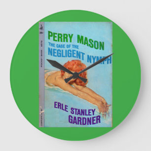 Case of the Negligent Nymph book cover Large Clock