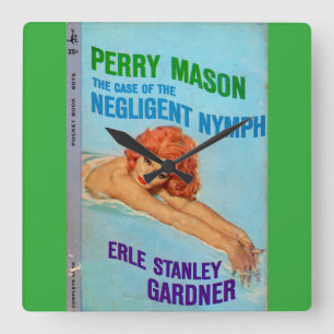 Case of the Negligent Nymph book cover Square Wall Clock