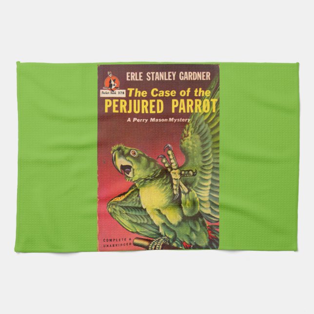 Case of the Perjured Parrot Kitchen Towel (Horizontal)