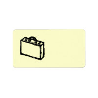 Case Sketch. Black and Cream. Suitcase, Briefcase