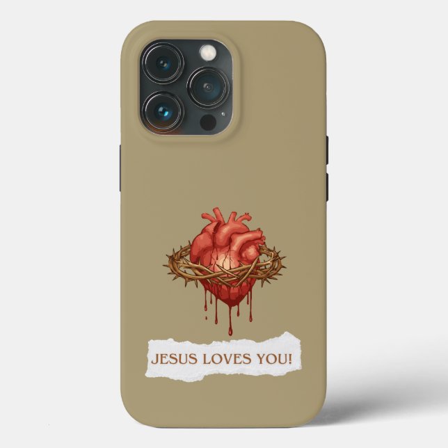 Case with motivational phrase "Jesus Loves You" (Back)