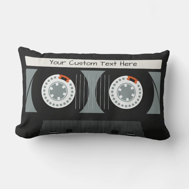 Casette Tape custom text pillows (Front)