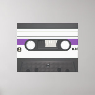 Casette Tape - Purple Canvas Print