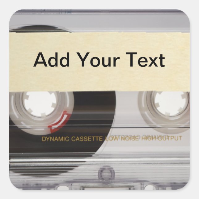 Casette Tape Square Sticker (Front)