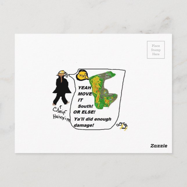 Casey Heinzism Cartoon Yeah Move it! Postcard (Back)