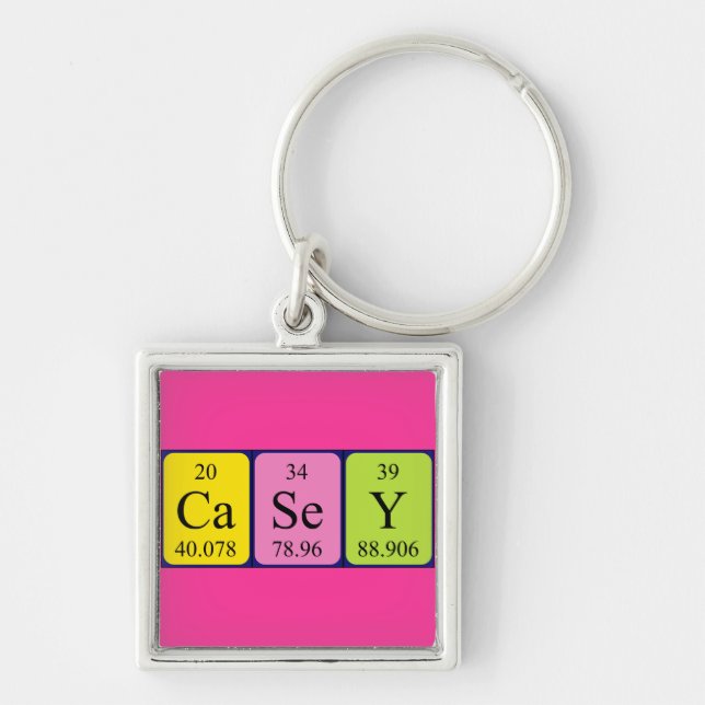 Casey periodic table name keyring (Front)