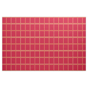 Casey Red Windowpane Check Fabric