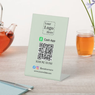 Cash App QR code Pedestal Sign for Your Business