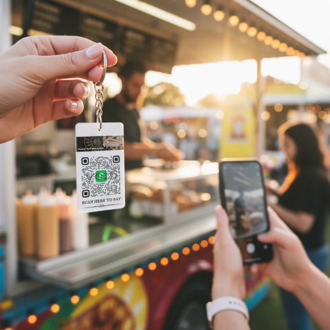 Cash App & Venmo QR Code Porte - clé personnalisé (Créateur téléchargé)