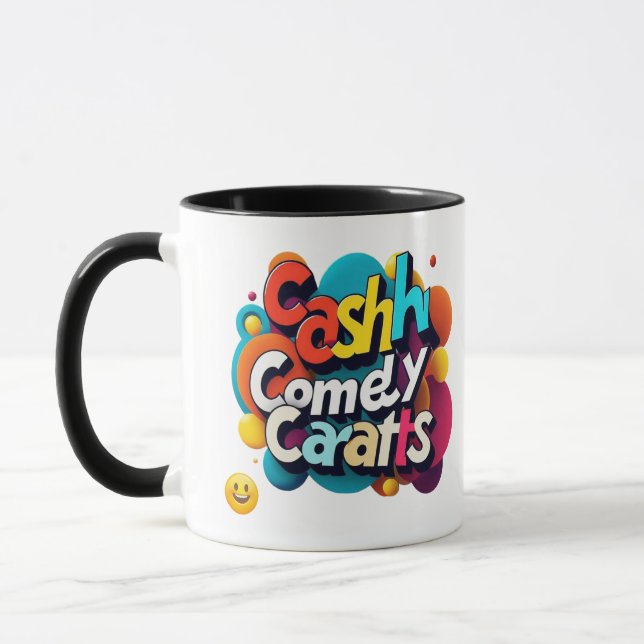 "Cash, Comedy, Sparkle" Mug (Left)