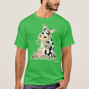 Cash Cow Cash Flow Millennial Farmer  T-Shirt