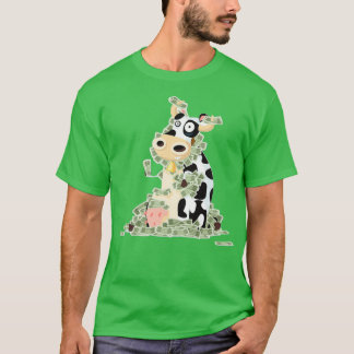 Cash Cow Cash Flow Millennial Farmer  T-Shirt