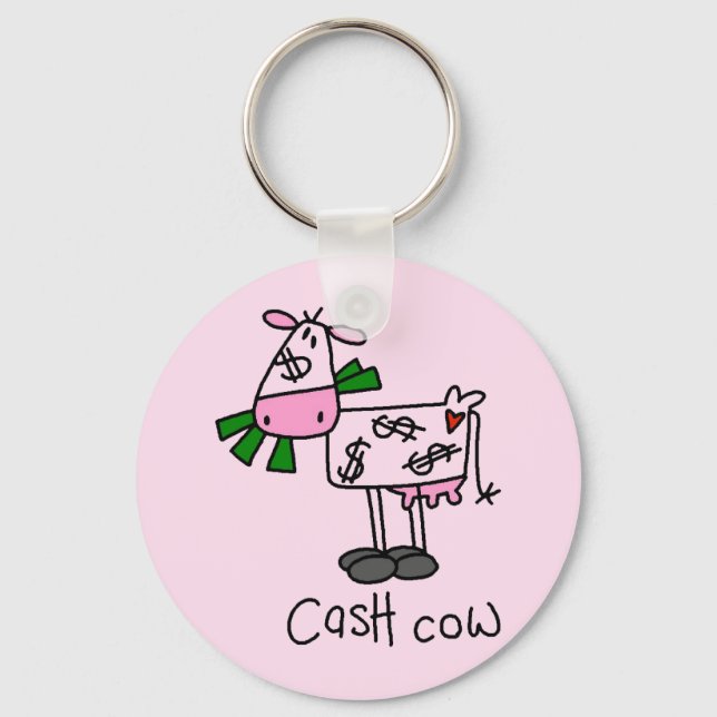 Cash Cow Tshirts and Gifts Keychain (Front)