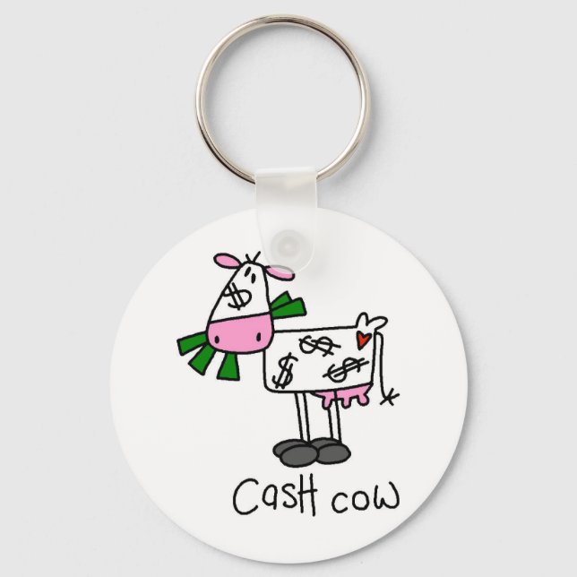 Cash Cow Tshirts and Gifts Keychain (Front)