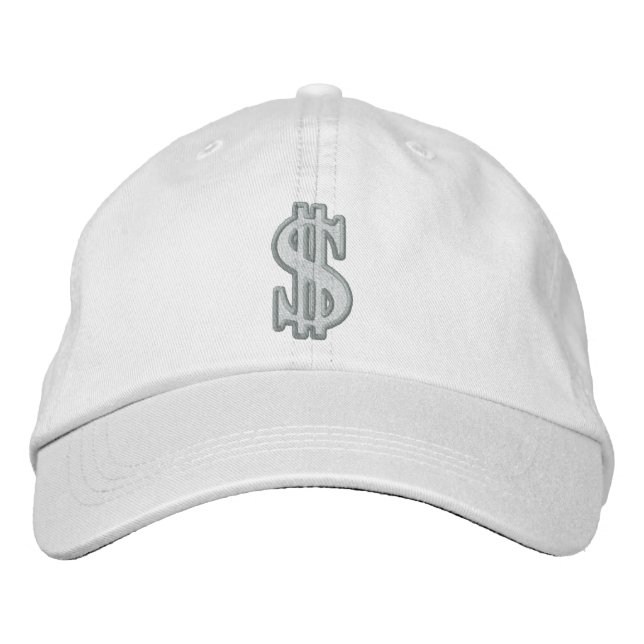 CASH DOLLAR SIGN Embroidered Cap (Front)