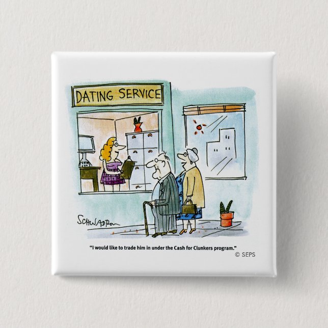 Cash for Clunkers 2 Inch Square Button (Front)