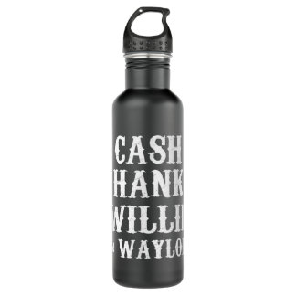 Cash Hank Willie and Waylon Country Music 710 Ml Water Bottle