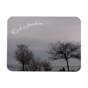 Cash is freedom Flexible Magnet by RoseWrites