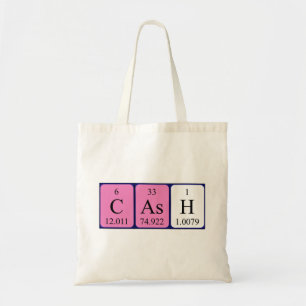 Cash periodic table name tote bag