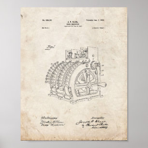 Cash Register Patent - Old Look Poster