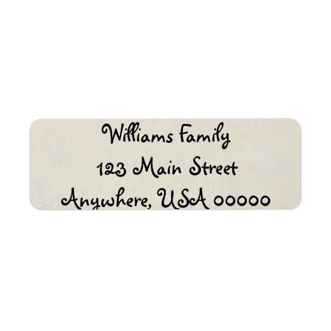 Cash Return Address (Front)
