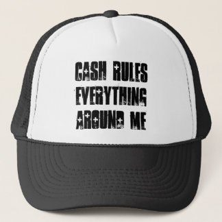 Cash Rules Snapback Blk/Wht Trucker Hat