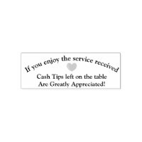 Cash Tips are Appreciated Stamp