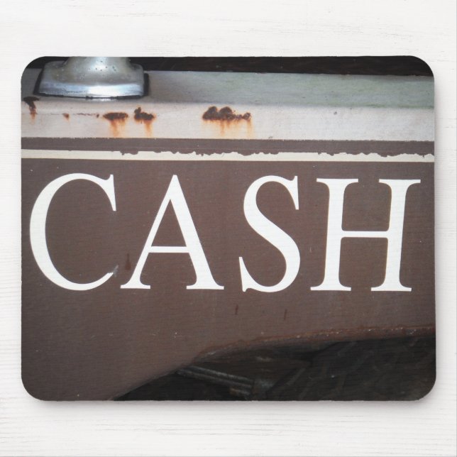 CASH Tow Truck Vintage Car Sign Mouse Pad (Front)