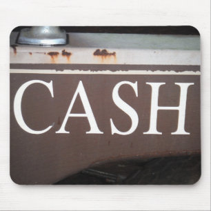 CASH Tow Truck Vintage Car Sign Mouse Pad