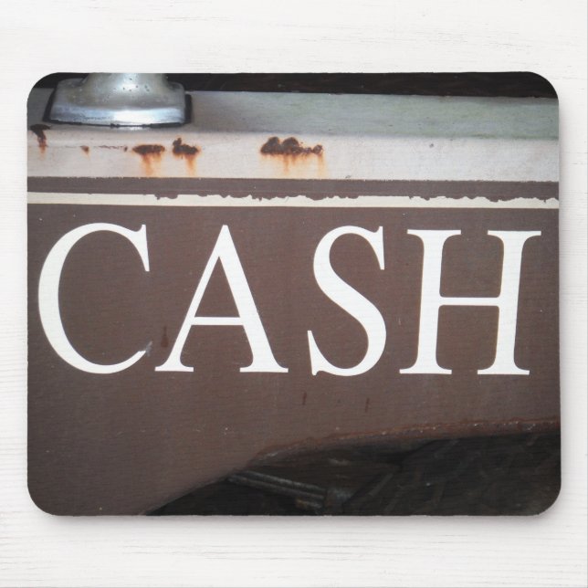 CASH Tow Truck Vintage Car Sign Mouse Pad (Front)