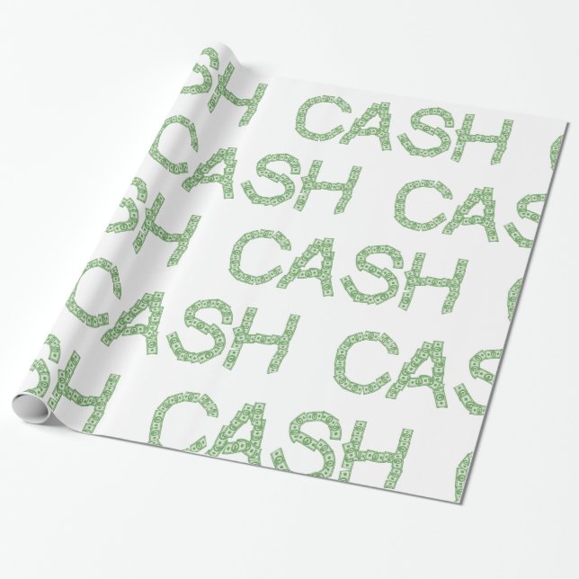 Cash Word Wrapping Paper (Unrolled)