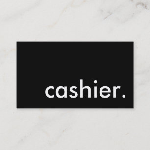 cashier. business card