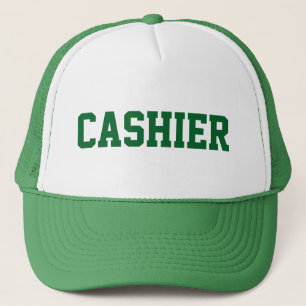 CASHIER Hat with Green Text
