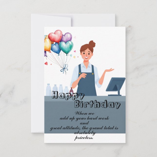 Cashiers' Birthday  Card (Front)