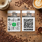 Cashless Tipping Personalized QR Code Badge