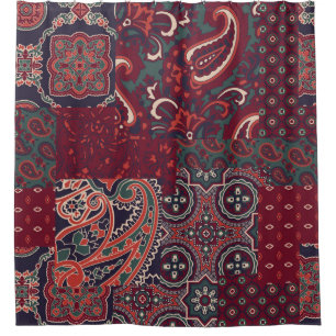 Cashmere Paisley Silk: Abstract Vintage Patchwork